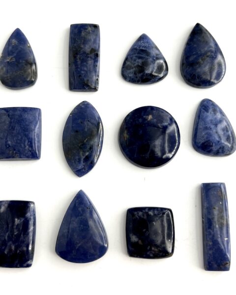 Sodalite Mixed Shape Cabochons Approx 20 - 30mm 3 Piece Pack