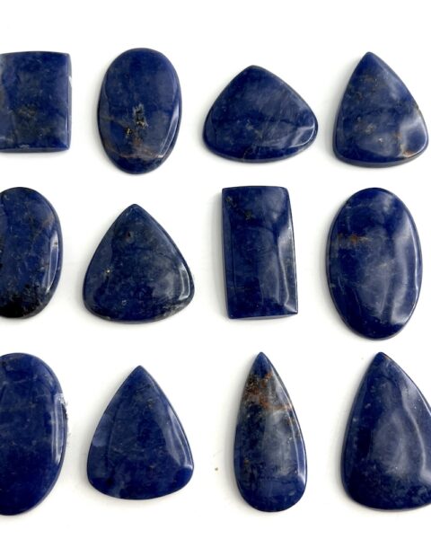 Sodalite Mixed Shape Cabochons Approx 30 - 40mm 2 Piece Pack