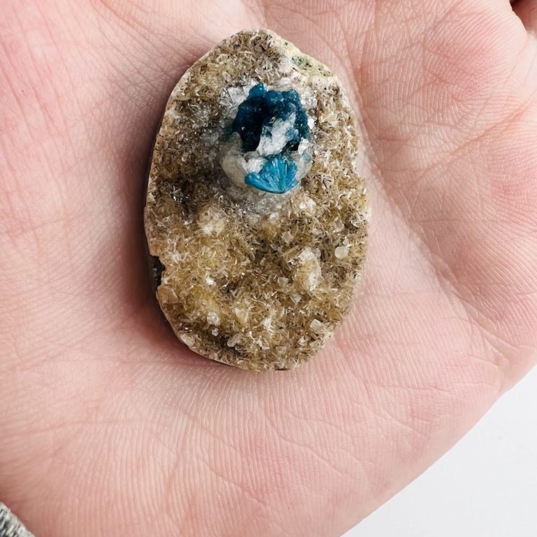 Cavansite Specimen on Matrix Oval Cabochon Approx 35 x 25mm - Image 6