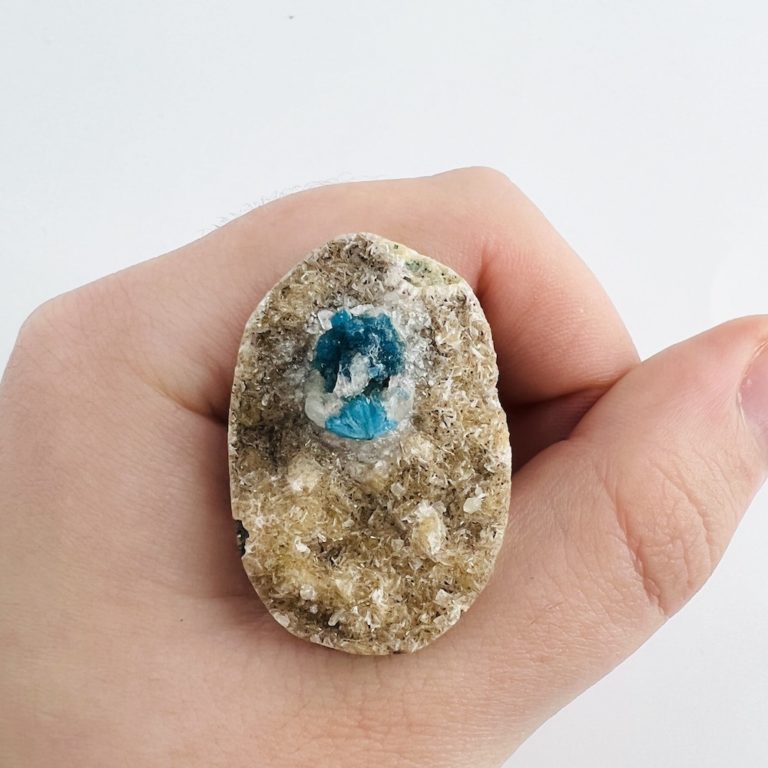 Cavansite Specimen on Matrix Oval Cabochon Approx 35 x 25mm - Image 7