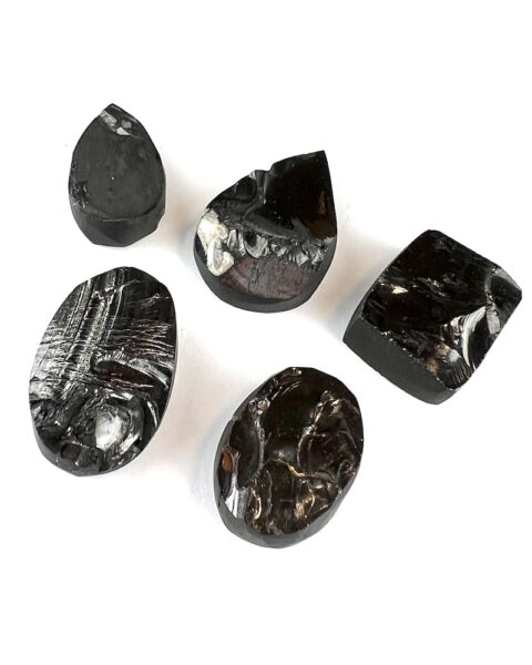 Elite Shungite Druzy Top Mixed Size & Shape Cabochon Approx 15 - 20mm