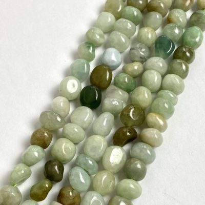 Multi Jadeite Smooth Nuggets Approx 8 x 6mm Beads 38cm Strand