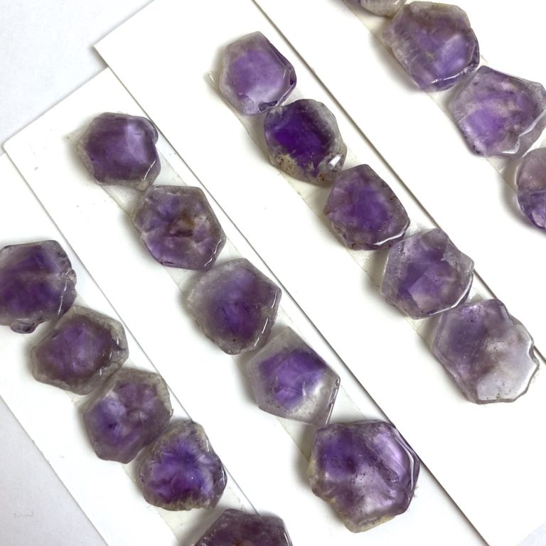 Amethyst Hexagon Slices Approx 15mm 5 Piece Pack - Image 4