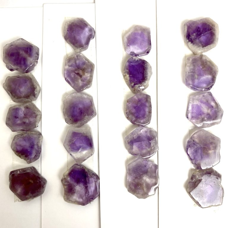 Amethyst Hexagon Slices Approx 15mm 5 Piece Pack - Image 5