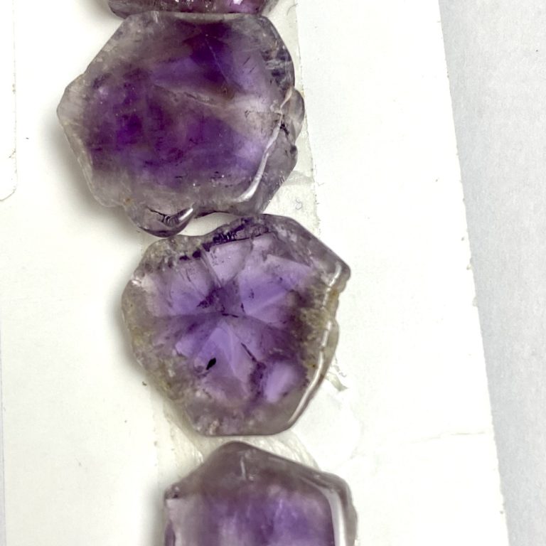 Amethyst Hexagon Slices Approx 15mm 5 Piece Pack - Image 2