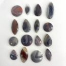Botswana Agate Checker Cut Mixed Shape Cabochons Approx 20 - 25mm 3 Piece Pack