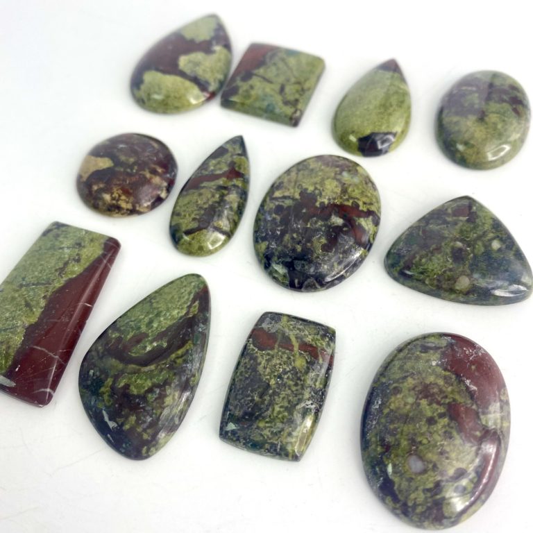 Dragon Blood Jasper Mixed Shape Cabochons Approx 20 - 30mm 3 Piece Pack - Image 2