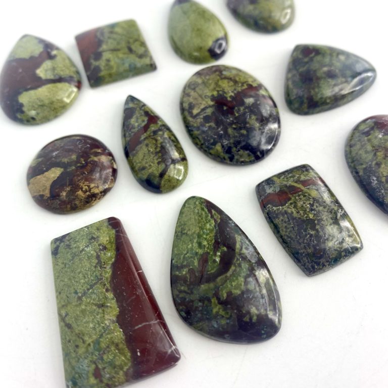 Dragon Blood Jasper Mixed Shape Cabochons Approx 20 - 30mm 3 Piece Pack - Image 3