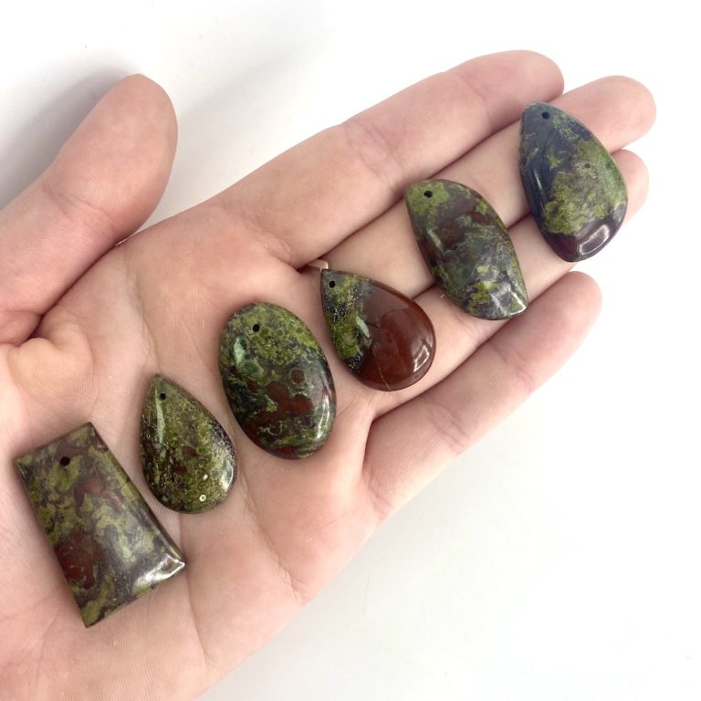 Dragon Blood Jasper Mixed Shape Cabochons Approx 20 - 30mm 3 Piece Pack - Image 4