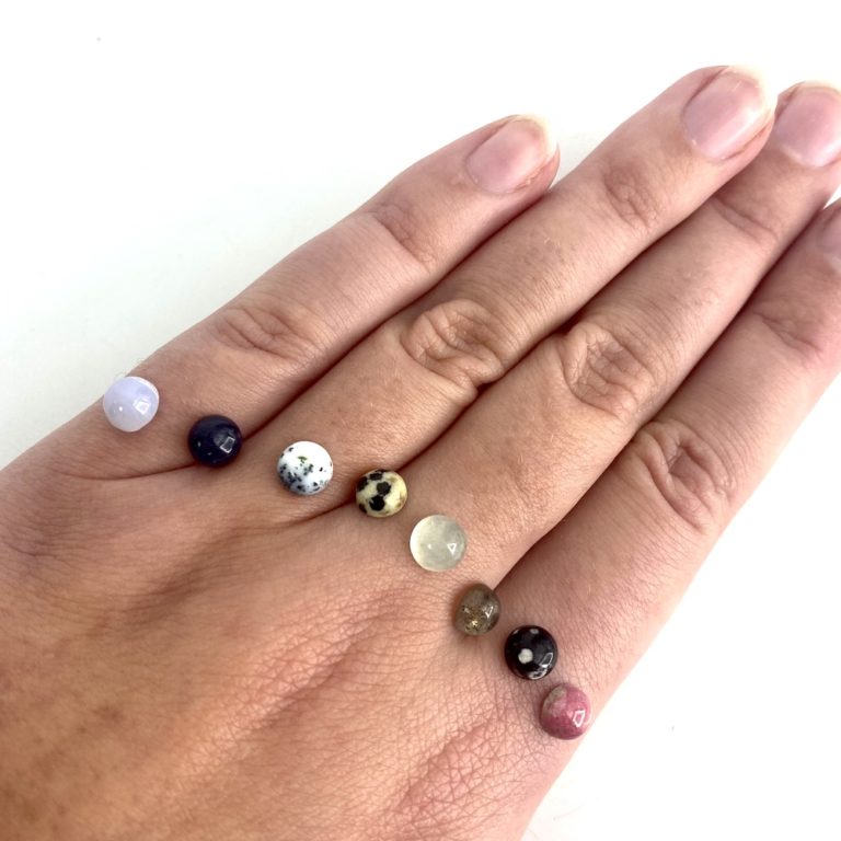 Multi Gemstone 6mm Round Cabochons 8 Piece Pack Set 2 - Image 5