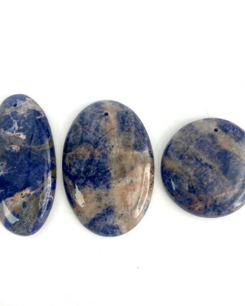 Sodalite Mixed Shape Top Drilled Cabochons Approx 35 - 45mm with 0.8mm Drill Hole