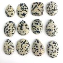 Dalmatian Jasper Mixed Shape Top Drilled Cabochons Approx 20 - 25mm with 0.8mm Drill Hole 4 Piece Pack