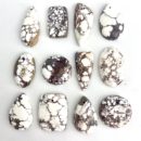 Wild Horse Jasper Mixed Shape Top Drilled Cabochons Approx 25 - 30mm with 0.8mm Drill Hole 3 Piece Pack