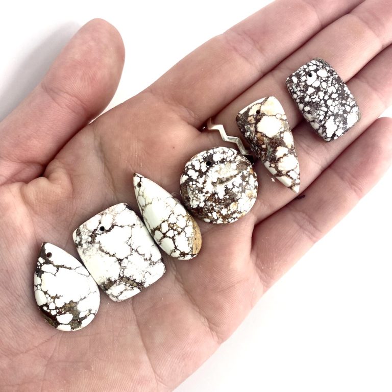 Wild Horse Jasper Mixed Shape Top Drilled Cabochons Approx 25 - 30mm with 0.8mm Drill Hole 3 Piece Pack - Image 4