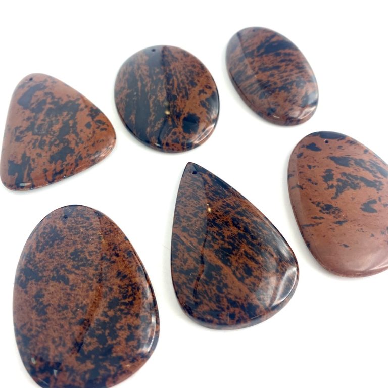 Mahogany Obsidian Mixed Shape Top Drilled Cabochon Approx 35 - 45mm with 0.8mm Drill Hole - Image 2