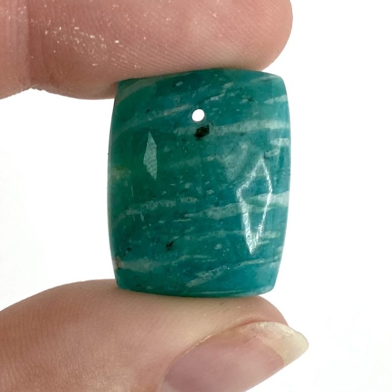 Graphical Amazonite Mixed Shape Top Drilled Cabochons Approx 20 - 25mm with 0.8mm Drill Hole 4 Piece Pack - Image 7