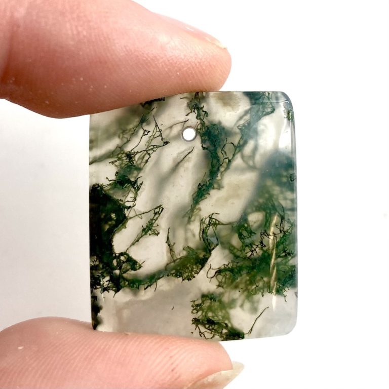 Tree Agate Mixed Shape Top Drilled Cabochons Approx 25 - 35mm with 0.8mm Drill Hole 3 Piece Pack - Image 4