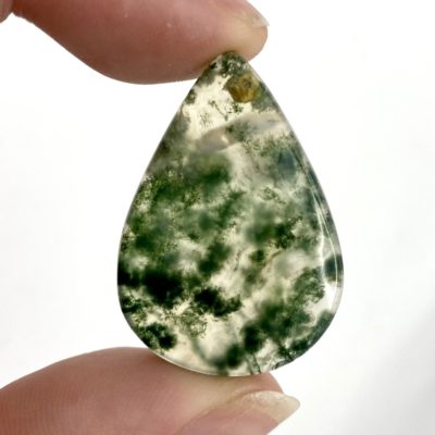 Moss Agate Pear Shape Cabochons Approx 25 - 35mm