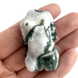 Tree Agate "Mum-To-Be" Pregnant Goddess Figure Approx 5 x 3cm