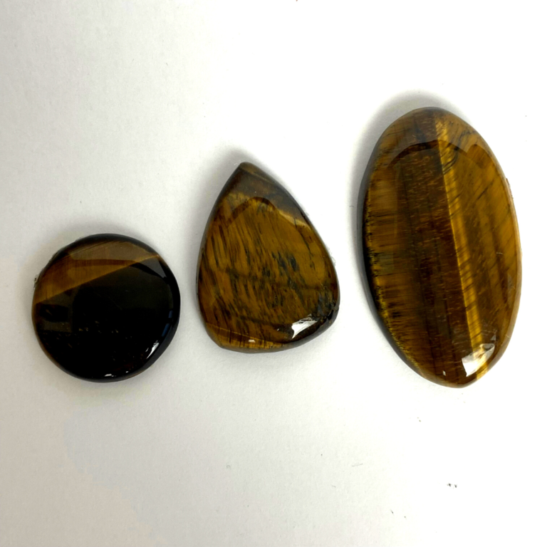 Tigers Eye Mixed Size & Shape Cabochons Approx 25 - 30mm 3 Piece Pack