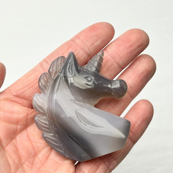 Agate Druzy Unicorn Head Approx 6cm - Image 2