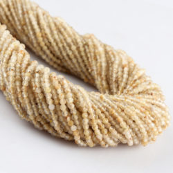 Golden Rutile Quartz Micro Faceted Rounds Beads Approx 2mm 32cm Strand