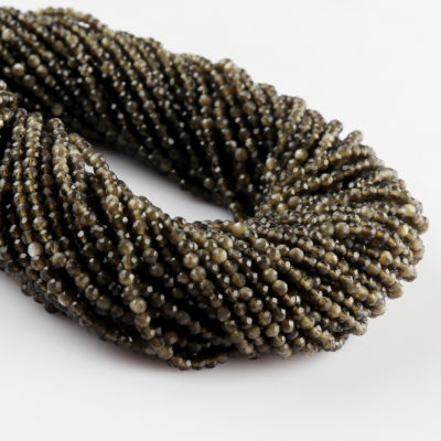 Golden Obsidian Micro Faceted Rounds Beads Approx 2mm 32cm Strand (Copy)