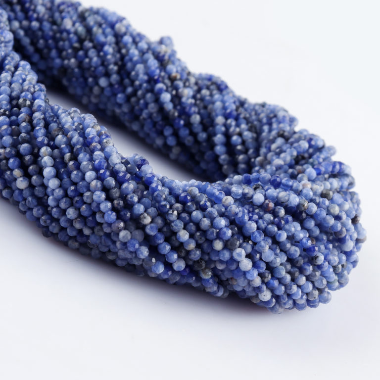 Sodalite Micro Faceted Rounds Beads Approx 2mm 32cm Strand