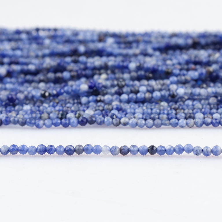 Sodalite Micro Faceted Rounds Beads Approx 2mm 32cm Strand - Image 2