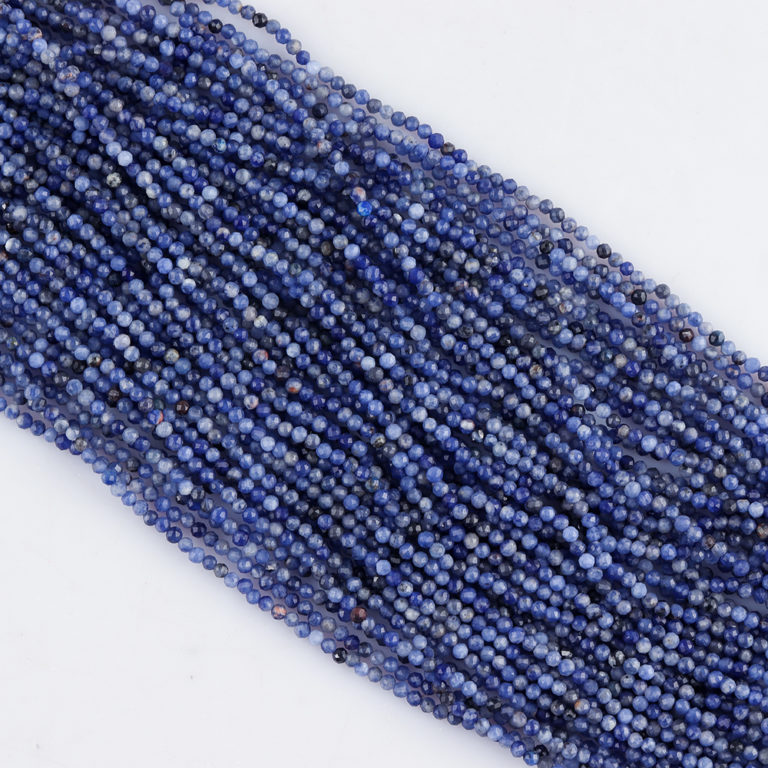 Sodalite Micro Faceted Rounds Beads Approx 2mm 32cm Strand - Image 4