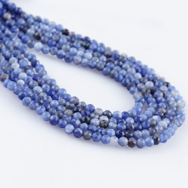 Sodalite Micro Faceted Rounds Beads Approx 2mm 32cm Strand - Image 3