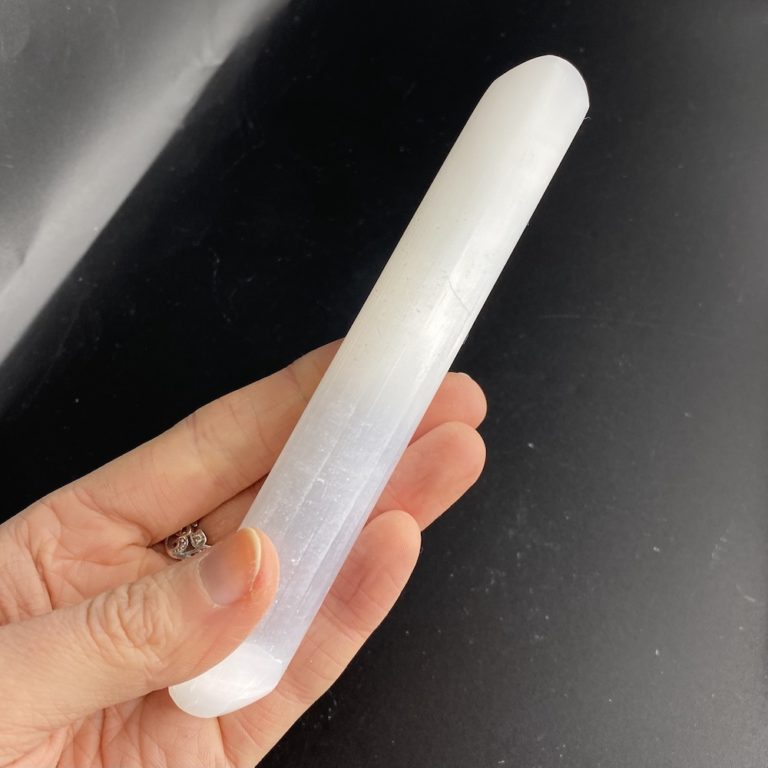 Selenite Angled Wand Approx 15cm
