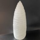 Selenite SECONDS Carved Pointed Lamp Approx 30cm