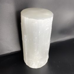 Selenite Rough Cylinder Lamp Approx 20 x 10cm