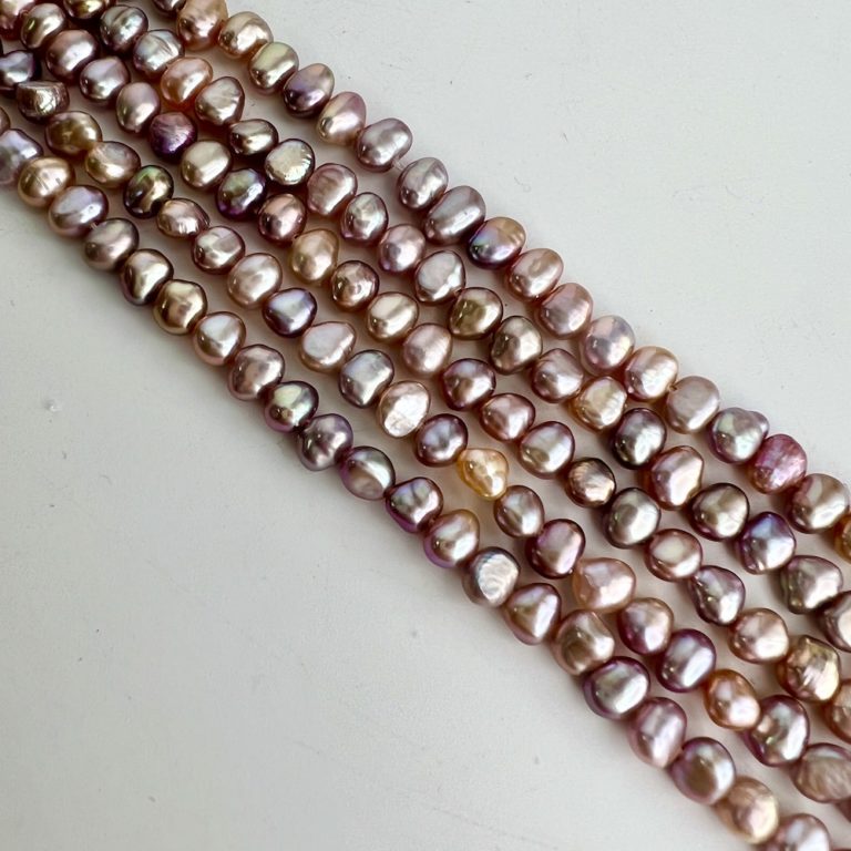 Freshwater Cultured Lavender Pearl Nuggets Approx 4 - 5mm 36cm String - Image 3
