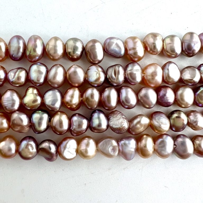 Fresh Water Cultured Lavender Pearl Nuggets Approx 4 - 5mm 36cm String