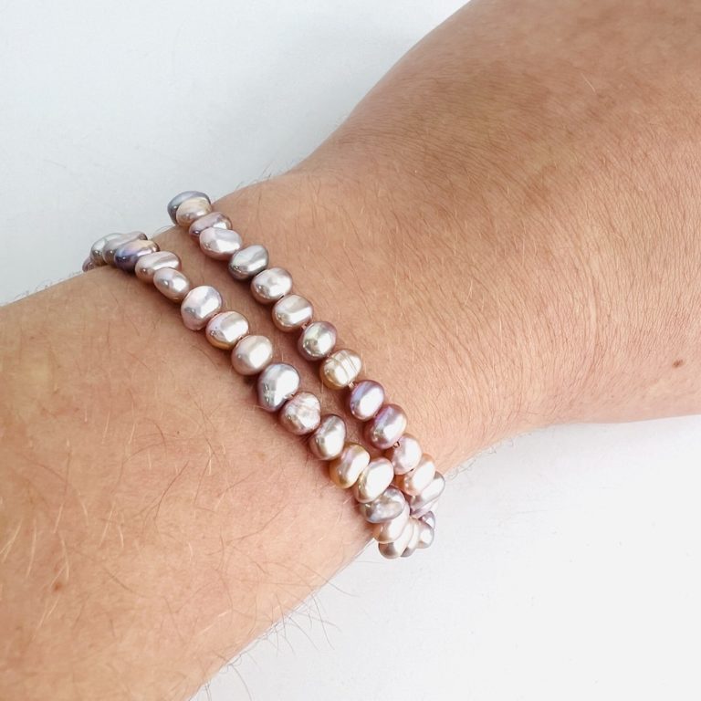 Freshwater Cultured Lavender Pearl Nuggets Approx 4 - 5mm 36cm String - Image 5