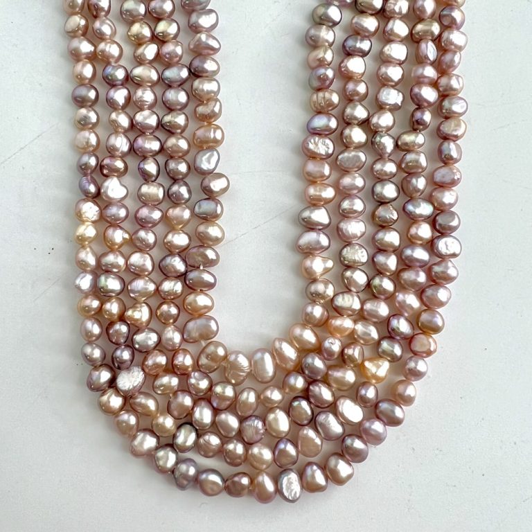 Freshwater Cultured Lavender Pearl Nuggets Approx 4 - 5mm 36cm String - Image 6