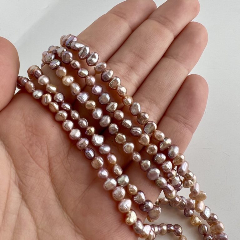 Freshwater Cultured Lavender Pearl Nuggets Approx 4 - 5mm 36cm String - Image 8