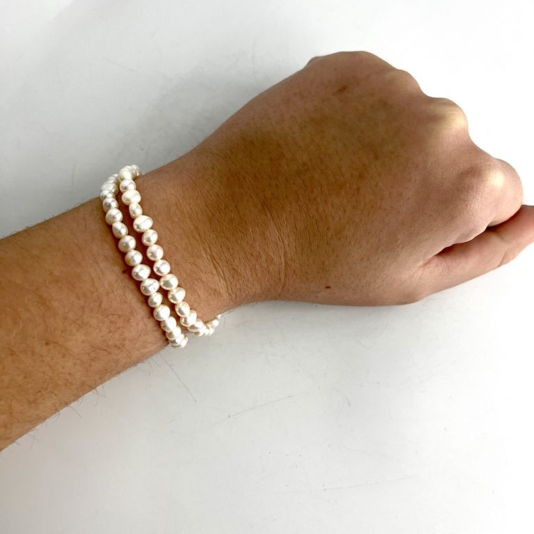 Freshwater Cultured White Pearl Nuggets Approx 4 - 5mm 36cm String - Image 5