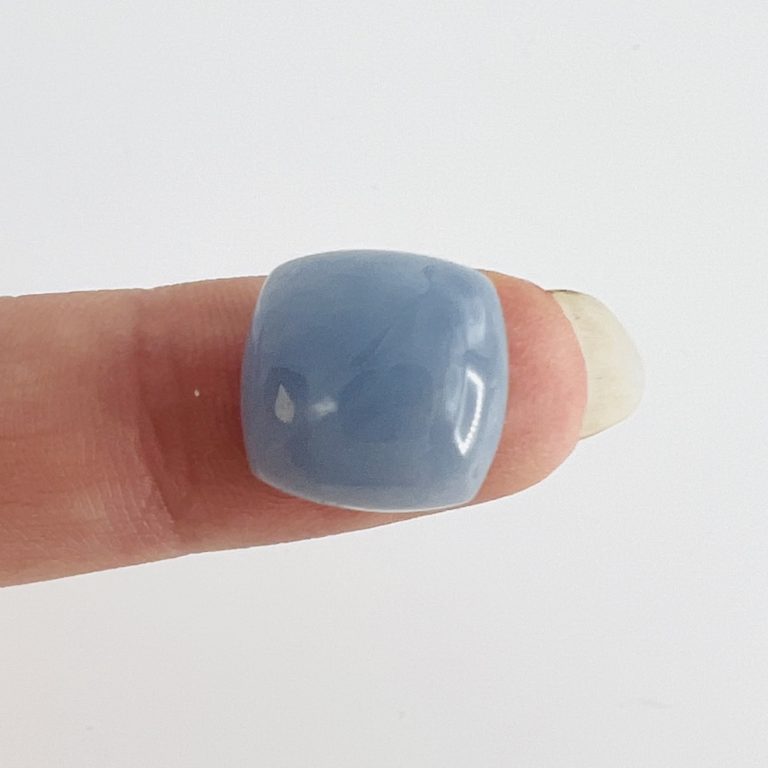 Angelite Ring Sized Mixed Shape Cabochons Approx 10 - 15mm 3 Piece Pack - Image 4
