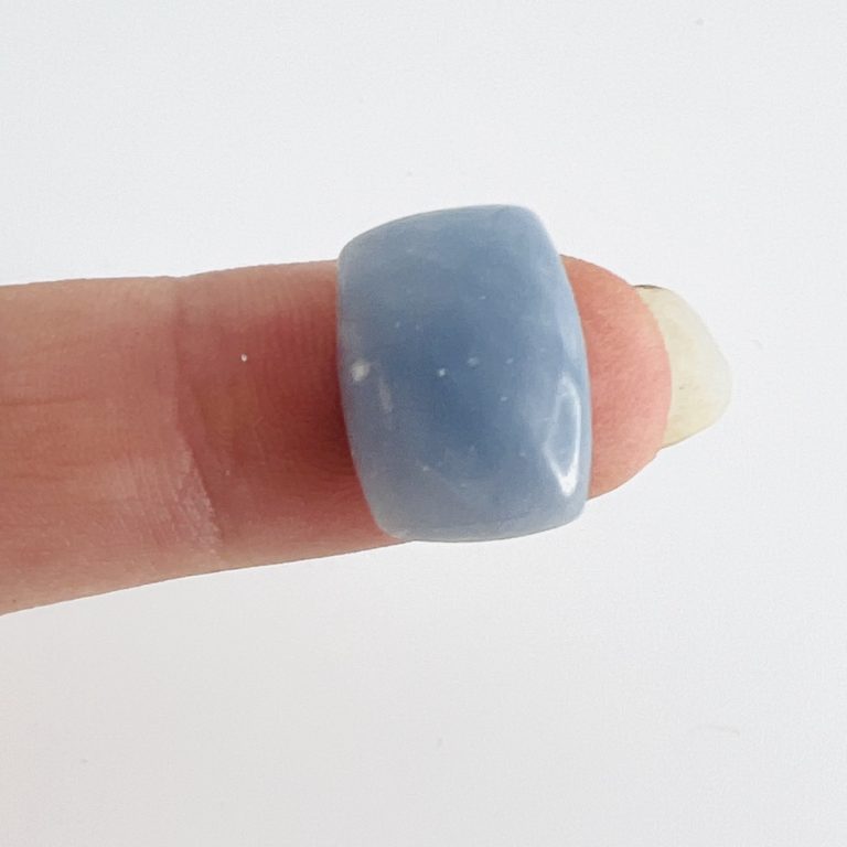 Angelite Ring Sized Mixed Shape Cabochons Approx 10 - 15mm 3 Piece Pack - Image 5