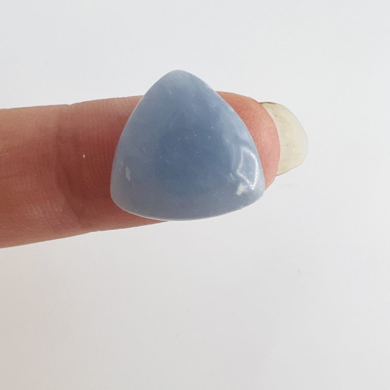 Angelite Ring Sized Mixed Shape Cabochons Approx 10 - 15mm 3 Piece Pack - Image 6