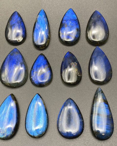 Electric Blue Labradorite Mixed Shape Cabochon Approx 35 - 50mm