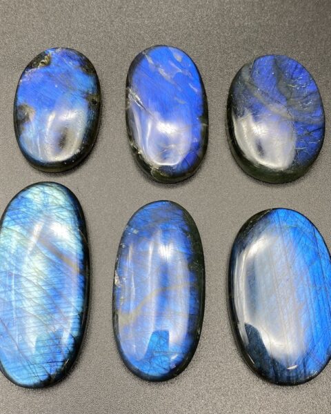 Electric Blue Labradorite Mixed Shape Cabochon Approx 40 - 60mm