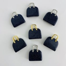 Blue Goldstone Gemstone Handbag Approx 2.5 x 3cm