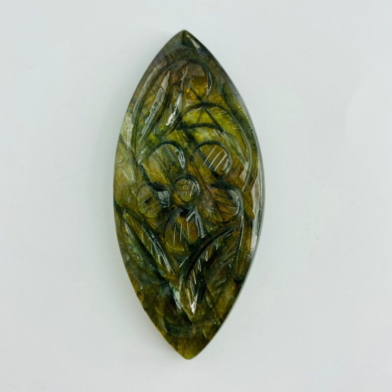 Labradorite Floral Carved "Pick Your Own" Cabochon - Image 2