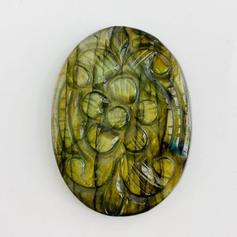 Labradorite Floral Carved "Pick Your Own" Cabochon - Image 3