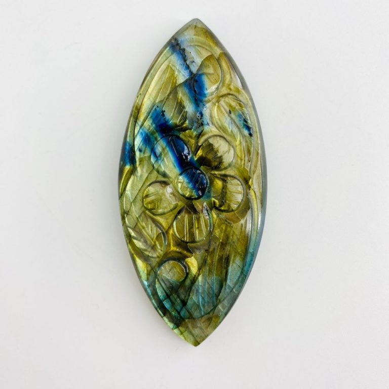 Labradorite Floral Carved "Pick Your Own" Cabochon - Image 6
