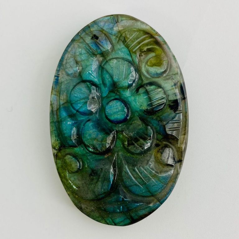 Labradorite Floral Carved "Pick Your Own" Cabochon - Image 8
